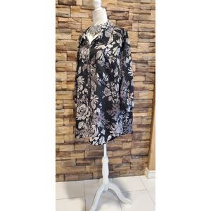 GEORGE BLOUSE COLOR BLACK 3/4 SLEEVE POLYESTER SIZE 3X